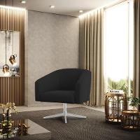 Cadeira Sala De Jantar Giratória Base Cromada Kit 2 Stella Veludo D03 - D'rossi Cor Preto - 7