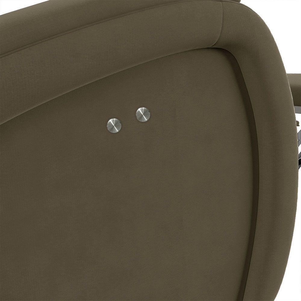 Poltrona Do Papai Reclinável Napoli Power Touch Veludo Fh1 Capuccino - 7