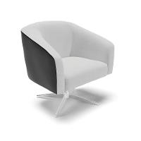 Cadeira Sala De Jantar Giratória Cromada Kit 2 Stella Pto/linho D03 - D'rossi Cor Cinza - 3