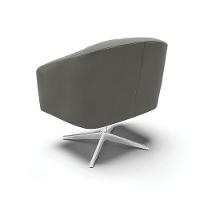 Cadeira Sala De Jantar Giratória Base Cromada Kit 2 Stella Suede D03 - D'rossi Cor Grafite - 5