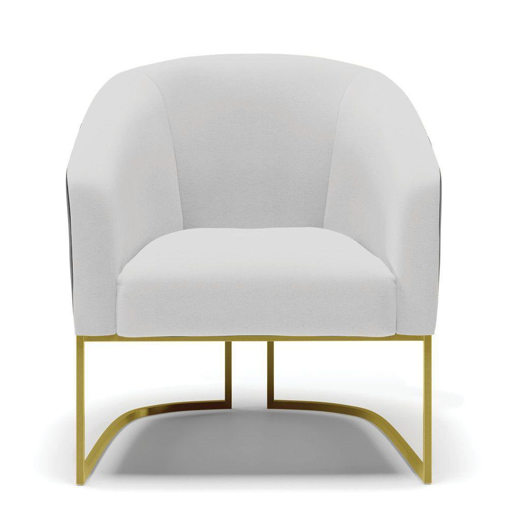 Cadeira Sala De Jantar Industrial Dourada Kit 2 Stella Pto/linho D03 - D'rossi Cor Cinza - 3