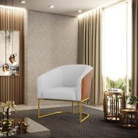 Cadeira Sala De Jantar Industrial Dourada Kit 2 Stella Noz/linho D03 - D'rossi Cor Cinza - 7