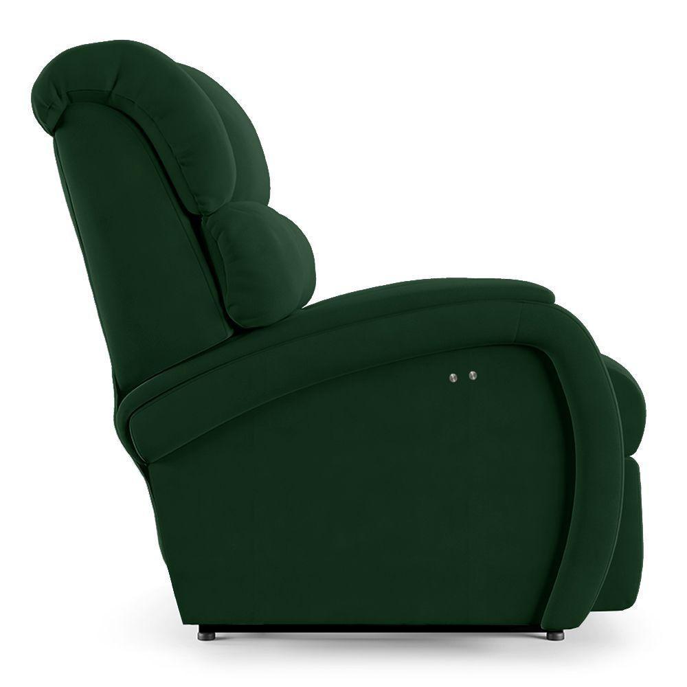 Poltrona Do Papai Reclinável Napoli Power Touch Veludo Fh1 Verde - 2