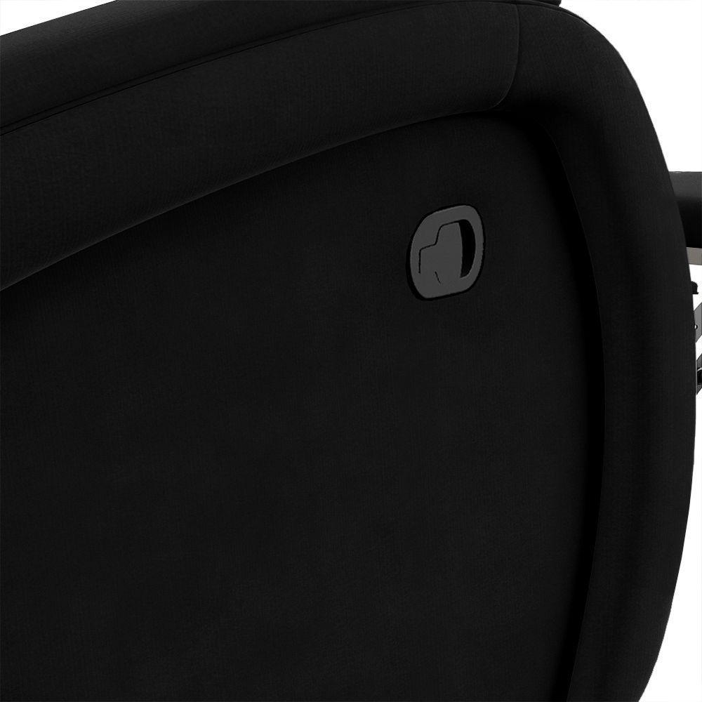 Poltrona Do Papai Reclinável Napoli Manual Gatilho Veludo Fh1 Preto - 5