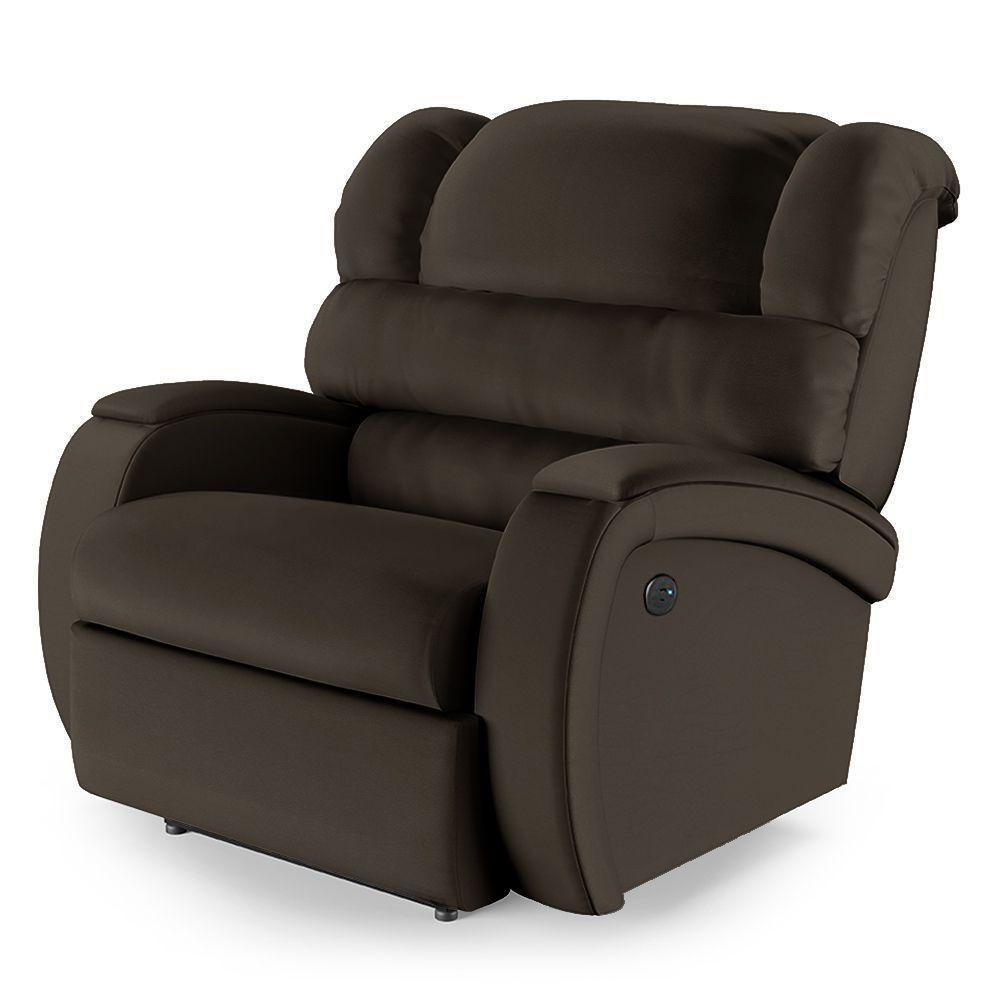 Poltrona Do Papai Reclinável Napoli Power Elétrica Usb Pu Marrom Fh1 - 7