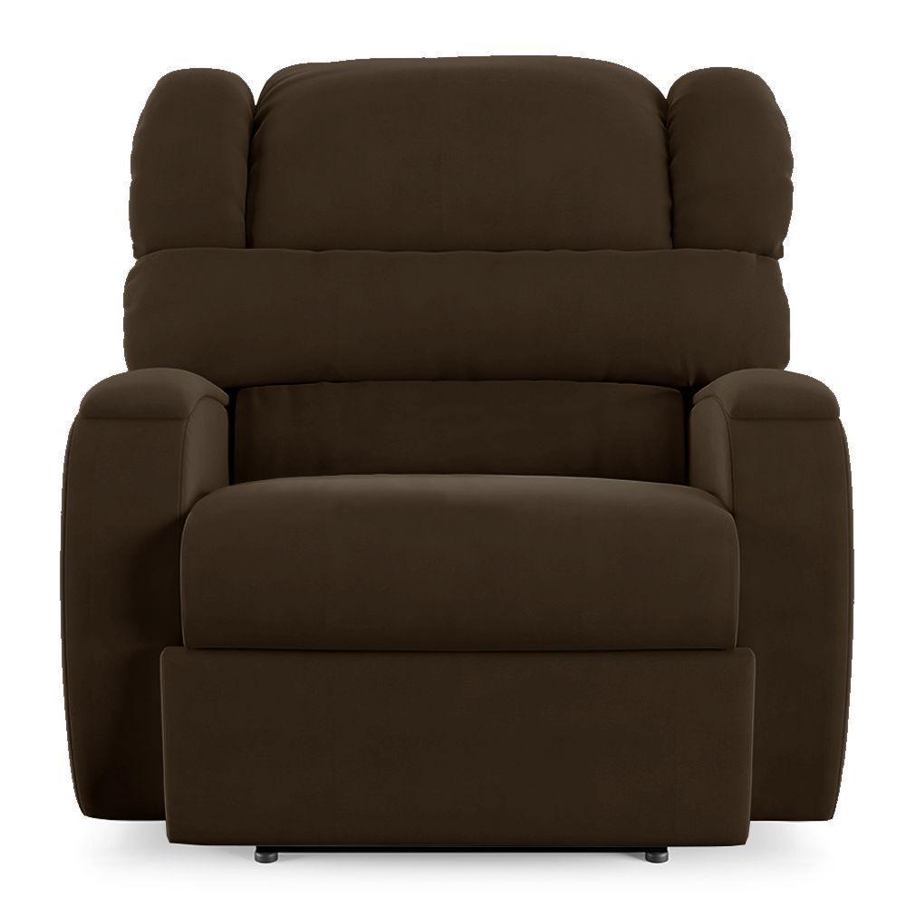 Poltrona Do Papai Reclinável Napoli Power Touch Veludo Fh1 Marrom - 3