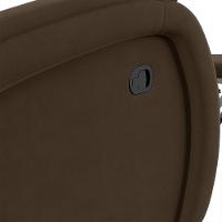 Poltrona Do Papai Reclinável Napoli Manual Gatilho Veludo Fh1 Marrom