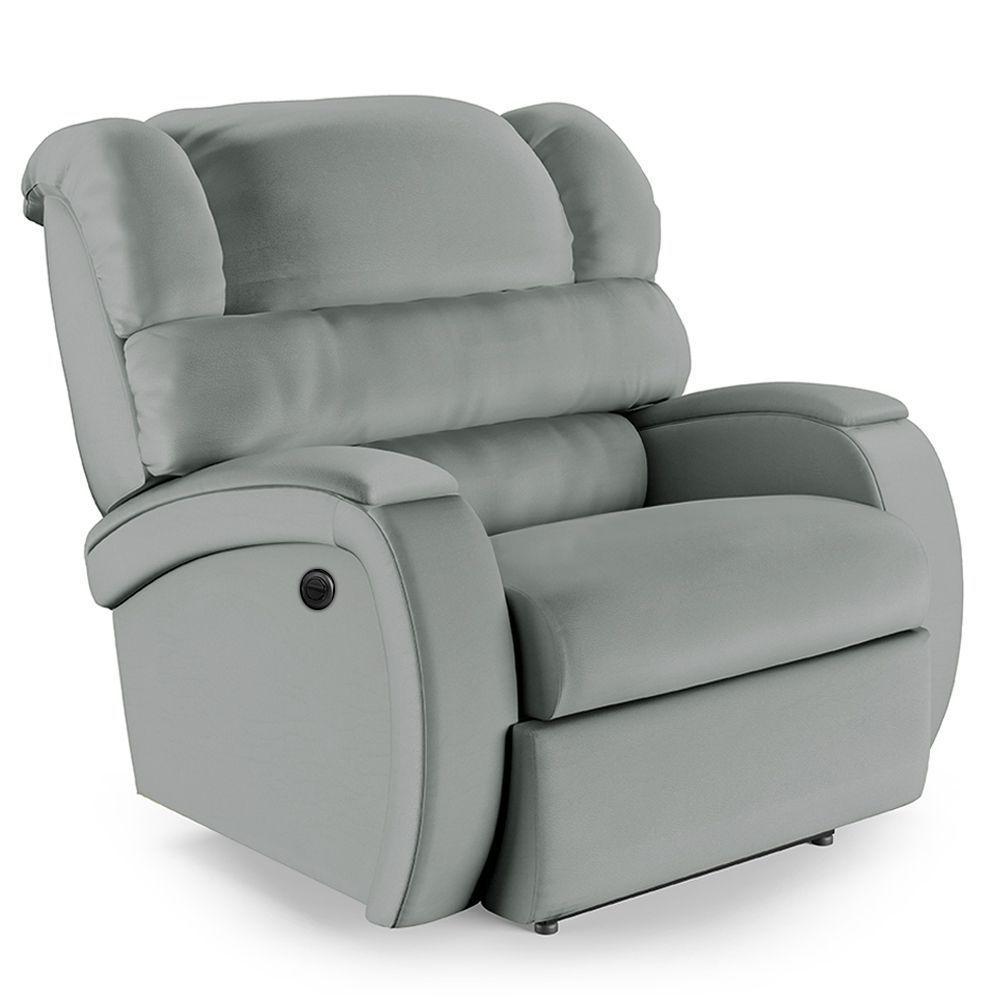 Poltrona Do Papai Reclinável Napoli Power Elétrica Pu Cinza Fh1 - 1