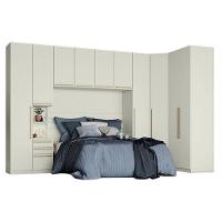 Quarto Modulado Casal Ambiente 3 Seletto 6 Peças Areia - Henn - 1