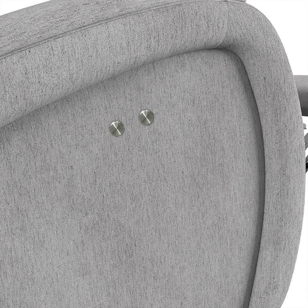 Poltrona Do Papai Reclinável Napoli Power Touch Linho Cinza Fh1 - 7