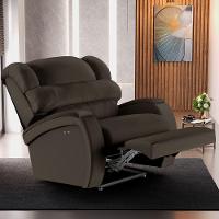 Poltrona Do Papai Reclinável Napoli Power Touch Pu Fh1 Marrom - 6