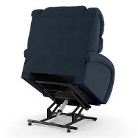 Poltrona Do Papai Reclinável Napoli Elevação Lift Elétrico Veludo Fh1 Azul - 3