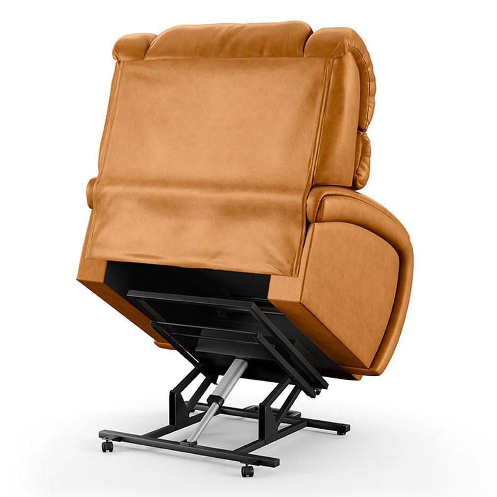 Poltrona Do Papai Reclinável Napoli Elevação Lift Elétrico Pu Whisky Fh1 - 4