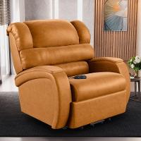 Poltrona Do Papai Reclinável Napoli Elevação Lift Elétrico Pu Whisky Fh1 - 7