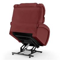 Poltrona Do Papai Reclinável Napoli Elevação Lift Elétrico Pu Vermelho Fh1 - 3