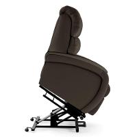 Poltrona Do Papai Reclinável Napoli Elevação Lift Elétrico Pu Marrom Fh1