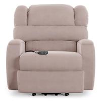 Poltrona Do Papai Reclinável Napoli Elevação Lift Elétrico Veludo Fh1 Rose - 2