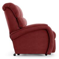 Poltrona Do Papai Reclinável Napoli Elevação Lift Elétrico Veludo Fh1 Vermelho