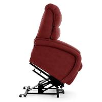 Poltrona Do Papai Reclinável Napoli Elevação Lift Elétrico Veludo Fh1 Vermelho - 7