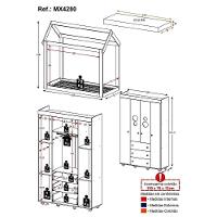 Cama Infantil Montessoriana Com Colchão Incluso E Guarda-roupas Pimpolho Multimóveis Mx4280 Branco