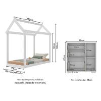 Quarto Infantil Com Cama Montessoriana E Cômoda Flex Algodão Doce Multimóveis Mx4277 Branco - 2