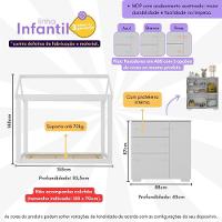 Quarto Infantil Com Cama Montessoriana E Cômoda Flex Algodão Doce Multimóveis Mx4277 Branco - 6