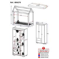 Quarto Infantil Com Cama Montessoriana/colchão/guarda-roupas Algodão Doce Multimóveis Mx4276 Branco - 8