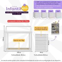 Quarto Infantil Com Cama Montessoriana/colchão/cômoda Flex João E Maria Multimóveis Mx4274 Branco - 6