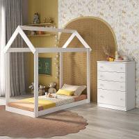 Quarto Infantil Com Cama Montessoriana/colchão/cômoda Flex João E Maria Multimóveis Mx4274 Branco - 7