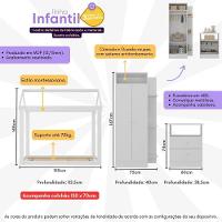 Quarto Infantil Com Cama Montessoriana E Colchão Incluso Encanto Multimóveis Mx4284 Branco - 6
