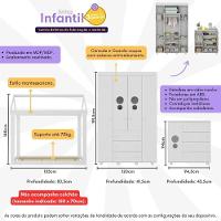 Quarto Infantil Com Cama Montessoriana Pimpolho Multimóveis Mx4269 Branco - 6