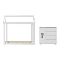 Cama Infantil Montessoriana Com Colchão Incluso E Cômoda Pimpolho Multimóveis Mx4282 Branco - 3