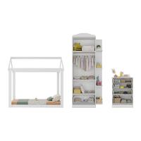 Quarto Infantil Com Cama Montessoriana E Colchão Incluso João E Maria Multimóveis Mx4266 Branco - 5