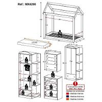 Quarto Infantil Com Cama Montessoriana E Colchão Incluso João E Maria Multimóveis Mx4266 Branco - 7