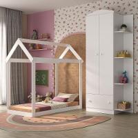 Quarto Infantil Com Cama Montessoriana E Guarda-roupas João E Maria Multimóveis Mx4271 Branco - 7