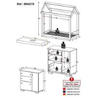 Quarto Infantil Cama Montessoriana/colchão/cômoda Flex Algodão Doce Multimóveis Mx4278 Branco - 6