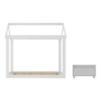 Cama Infantil Montessoriana Com Colchão Incluso E Mesa De Cabeceira Bambolê Multimóveis Mx4286 Branco - 3