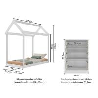 Quarto Infantil Com Cama Montessoriana E Cômoda Flex João E Maria Multimóveis Mx4273 Branco - 3