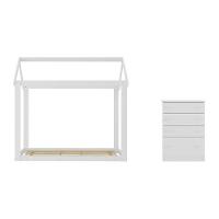 Quarto Infantil Com Cama Montessoriana E Cômoda Flex João E Maria Multimóveis Mx4273 Branco