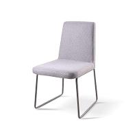 Conjunto Sala De Jantar Copa Castanho Com 4 Cadeiras Neat Linho Cinza Base Grafite