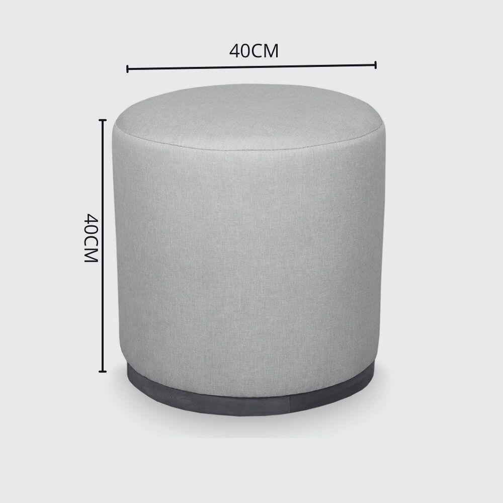 Puff Barcelona Decorativo Com Couro Caramelo E Base Madeira - 5