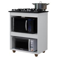 Balcão Para Cooktop 5 Bocas Turim Kaiki Móveis Branco - 6