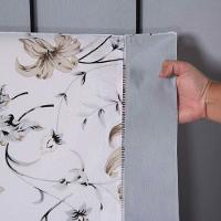 Jogo Cama Lençol Encanto Casal Padrão Percal 180 Fios C/ Ponto Palito 4 Peças - Floral - Cinza - 2