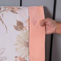 Jogo Cama Lençol Encanto Queen Estampado Percal 180 Fios C/ Ponto Palito 4 Peças - Floral - Salmão - 3