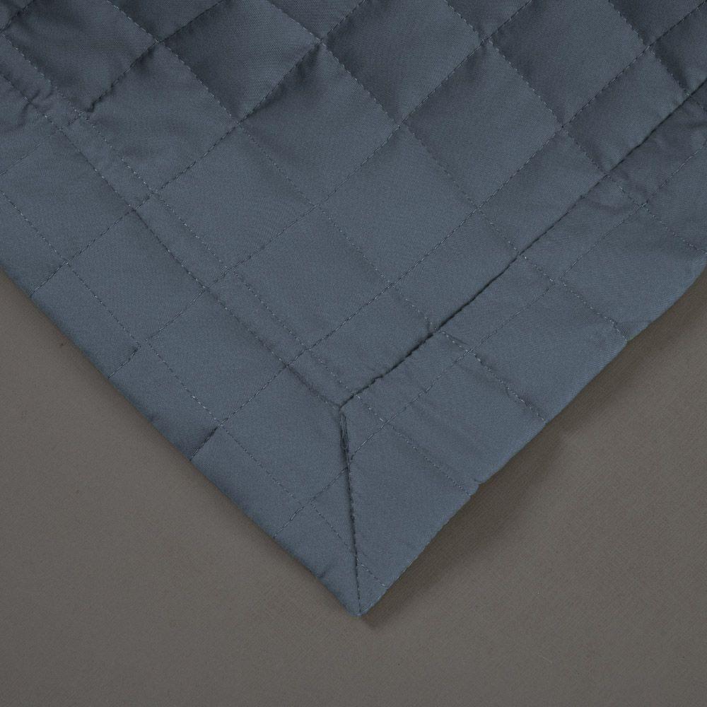 Kit Cobre Leito Colcha Bellini King Dupla Face Percal 300 Fios Textura Matelassê 3 Peças - Azul - 3