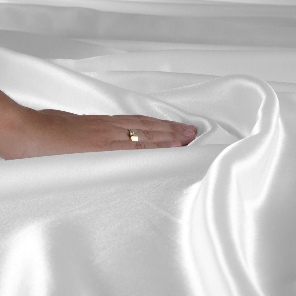 Jogo Cama Lençol Splendore King Cetim Charmousse Alto Brilho 4 Peças - Branco - 2