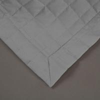 Kit Cobre Leito Colcha Bellini Solteiro Dupla Face Percal 300 Fios Textura Matelassê - Cinza - 2