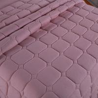 Kit Cobre Leito Colcha Livorno Casal Padrão Acolchoado Fofo Macio Malha 100% Algodão 3 Peças - Rosê - 3