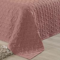 Kit Cobre Leito Colcha Desirée Casal Bordado Micropercal 200 Fios 3 Peças - Rosê - 3