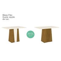 Mesa De Jantar Orus 120 Cm Tampo Reto Nature Off White - Henn - 5